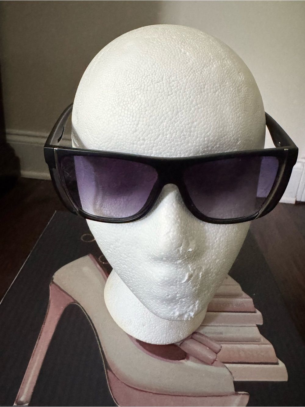 Women's Black and Purple Sunglasses